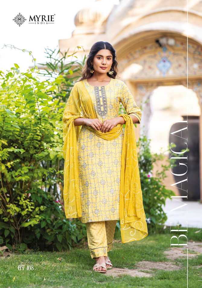 Myrie Golden Tree Stylish Printed Readymade Suits Catalog